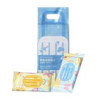全棉时代 75%酒精杀菌手口一次性消毒 湿纸巾 8片*10包 白色（单位：包）