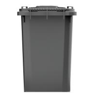 科力邦 KB1004 塑料垃圾桶 带盖无轮 50L（单位：个）灰色