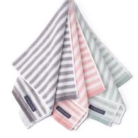 洁丽雅（grace）210026-3 纯棉毛巾抗菌防螨吸水洗脸洗澡加厚毛巾3条装 100g/条 （单位：组）灰+绿+粉