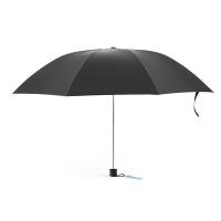 天堂 30965DLN 全遮光防晒晴雨伞 加大三折 黑色 (单位:把)