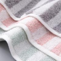 洁丽雅（grace）210026-3 纯棉毛巾抗菌防螨吸水洗脸洗澡加厚毛巾3条装 100g/条 （单位：组）灰+绿+粉