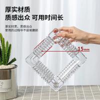 得力（deli） 9580 欧式方形玻璃烟灰缸 车载家用高端大气茶几餐桌摆件 180*180mm（单位：个）