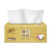 清风（APP） 原木纯品金装系列塑包面巾纸  90抽X24包  (单位：箱 )新老包装随机发货