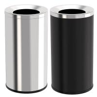 科力邦 KB1027 不锈钢垃圾桶 斜投圆形 380*380*730mm（单位：个）不锈钢色