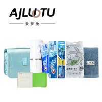 爱萝兔  ALT-LS06 旅行洗漱套装 艾草毛巾34*74cm*1+漱口杯19.5*7.2cm*1+艾皂*1+洗漱包*1+佳洁士盐白牙膏90g*1+佳洁士五彩水晶牙刷*1（单位：套）颜色随机发货