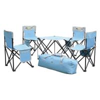 纵贯线（Seashore）ST-110 桌椅套装六件套（桌*1、椅*4、袋*1）46*46*40cm（单位：套）蓝色