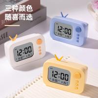 得力（deli） LE104 闹钟 潮萌款LCD（单位：台）白色