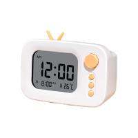 得力（deli） LE104 闹钟 潮萌款LCD（单位：台）白色