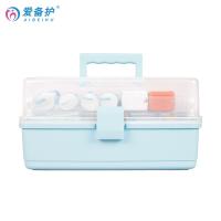 爱备护 ABH-J003A 家庭医疗药箱应急用医疗箱  含22种38件 （单位：套）蓝色+透明