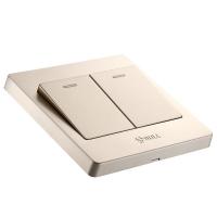 公牛（BULL） G07K211C 墙壁开关 二开单控 86型 （单位：个) 香槟金
