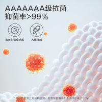 京东京造 90g抗菌纯棉毛巾 A类柔软速干新疆棉加厚洗脸大面巾 33*70cm*2 （单位：组） 白+蓝