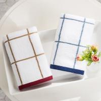 洁丽雅（grace）6917 纯棉毛巾礼盒2条装 76*34cm（单位：套） 棕色+蓝色