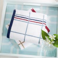 洁丽雅（grace）6917 纯棉毛巾礼盒2条装 76*34cm（单位：套） 棕色+蓝色