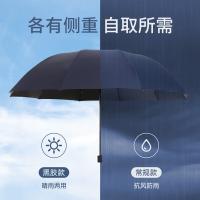 天堂 33212E黑胶 晴雨伞 三折10骨 曜石黑（单位：把）新老批次包装随机发货
