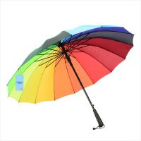 菲迪米尼 FDMN-SQY01 直柄彩虹伞  16骨 伞面材料碰击布 展开直径101cm （单位：把） 彩虹色