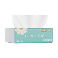 心相印（Mind Act Upon Mind） DT100柔小芸 向阳雏菊三层塑装面巾纸 S码 100抽/包 4包/提 (单位: 提)