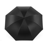 天堂 34156E 金色雨季全遮光黑丝黑胶三折晴雨伞 57cm*8K  （单位：把） 黑色