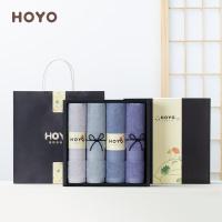 厚祐（HOYO） 7151 荷花毛巾4条装礼盒 33*72cm*4 (单位:盒) 颜色随机