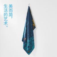 洁玉（JEYU） DSJ3-003F 纯棉抗菌毛巾两条装 34*76cm*2 罗纳河游记系列 (单位:套) 蓝+绿