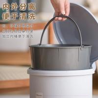 茶花（CHAHUA） 15021K 垃圾桶 带盖脚踩塑料清洁圆型客厅卫生间筒 大号（单位：个）