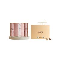 厚祐（HOYO） JP1135 长绒纯棉毛浴巾三件套 毛巾90g*2 浴巾340g（单位：盒）浅粉色