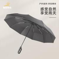 艾逸瑶选 YS-1848 赛博系列环扣手柄全自动商务超大晴雨伞 70cm*10K（单位：把）