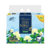清风 BR82MHC1 抽纸 纸巾 4层90抽*8包 白色（单位：提）