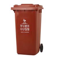 科力邦 KB1042 户外垃圾桶 大号加厚 240L 咖啡色 (单位:个)