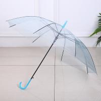 璞莉丝 PLSS041 创意小清新长柄透明雨伞 94cm*8骨 （单位：把） 颜色随机