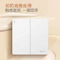 公牛（BULL）G12K211 暗装开关面板  二位单极带荧光16A （单位：个）暮雪白