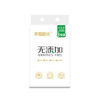 幸福阳光 K3M3130TD 无添加系列纸面巾 190mm*139mm 3层130抽/包 3包/提(单位：提)