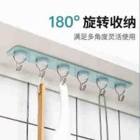 茶花（CHAHUA） 浴室强力粘钩 挂钩 6钩 蓝色（单位：个）