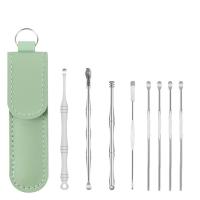 艾逸瑶选 GJ-8010 菲比采耳工具9件套 收纳包+U型耳勺+扁柄挖耳勺+四环螺旋+弹簧按摩+小号挖耳勺*4（单位：套）包装随机