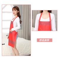 璞莉丝 PLSW002 桃皮绒格子围裙 60*70cm （单位：条） 红色