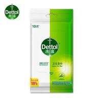滴露（Dettol） 消毒杀菌 湿纸巾 10片*8包 绿色（单位：组）