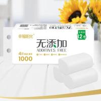 幸福阳光 K1LD83TD 无添加系列无芯卷纸 4层 12卷/提 153mm*110mm （单位：提）白色