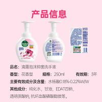 滴露（Dettol） 花香型 草莓熊限定版 泡沫抑菌洗手液 250ml (单位:瓶) 新老包装随机发货