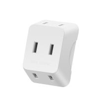 德力西电气（DELIXI ELECTRIC） 迷你一转三插座 3位两极无开关 CD98Z-B3Zmini3 48.1*32.2*.7mm (单位:个) 白色