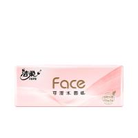 洁柔（C&S） 纸面巾 自然无香 TR056501A 195*123mm*100抽*4包 (单位:提)