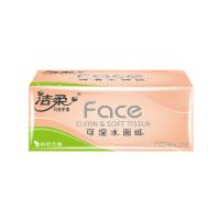 洁柔（C&S） 软抽纸面巾 Face粉 原生木浆 195*123mm*3层*110抽*18包 (单位:提)