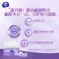 维达（Vinda） 棉韧抽纸 纸巾 3层100抽*24包 紫色（单位：箱）