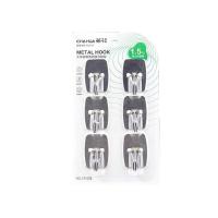 茶花（CHAHUA） 121028 挂钩 不锈钢挂钩贴 免打孔衣帽钩 大号 6只/包（单位：包）