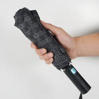有福有派YF-652225三折自开收印花黑胶伞97*59cm（单位：把）印花黑色