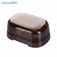 茶花（CHAHUA） 茜拉普 肥皂/香皂盒 有盖 12.1*8.4*5.1 （单位:个） 棕色
