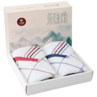 洁丽雅（grace）6917毛巾国风礼盒76*34 2条装新老包装随机发货（单位：盒）棕+兰