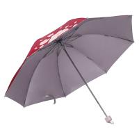 天堂伞 30995ELN 三折晴雨伞 57cm*8K 红色 银胶+全钢骨300g (单位:把)