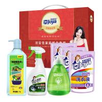洁宜佳 JYJ6011 清洁用品六件套 果蔬餐具净清洁剂1L 厨房重油污净清洁剂525g 洗手液500g 护色洗衣液500g*3 礼盒装 (单位:套)