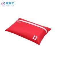 爱备护 ABH-L008A 便携急救应急包 碘伏消毒棉棒*10/包 酒精棉片*10 止血带*1 创可贴*10/包 敷贴*2 纱布叠片*2 弹力绷带*1 三角绷带*1 透气胶带*1 安全别针*10/包 敷料镊子*1 小剪刀*1 救生哨*1 急
