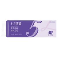 七月盛夏 QY-J2005A 无芯卫生卷纸 5层 无香型 100g*14卷 1400g 紫色（单位： 提）