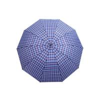 斯弥儿 SMR-JJYS005 涤丝格三折雨伞 65cm*10K 蓝白色 (单位:把)